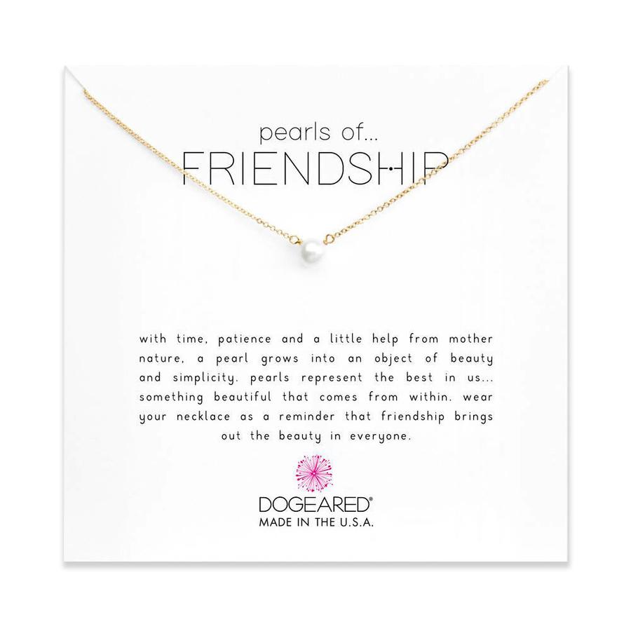 Dogeared Gold 'Pearls of Friendship' Pearl Solitaire Necklace