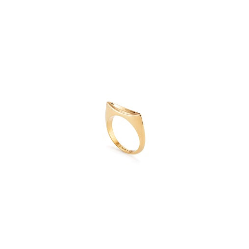 Jenny Bird Gold Groove Ring Size 8