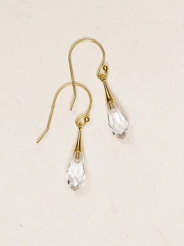 Holly Yashi Gold Clear 'Rain Drop' Earrings