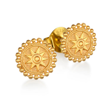 Satya Gold Mandala Stud Earrings