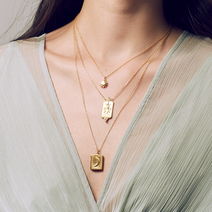 Satya Gold Book of Love Necklace
