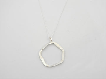 Marseille Sterling Twisted Disk Pendant with Chain