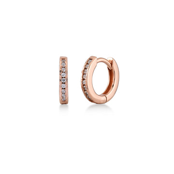 Kurshuni Rose Gold Vermeil CZ 12mm Huggie Hoops