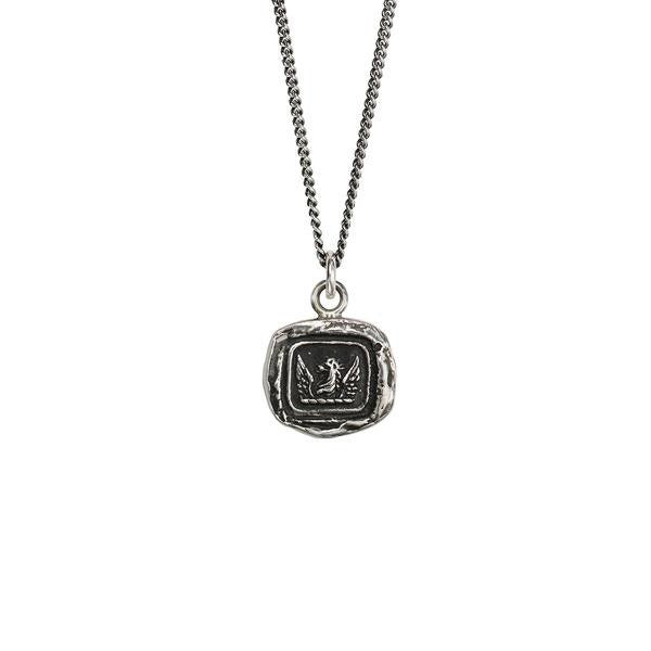 Pyrrha Silver 'Corage To Soar' Necklace