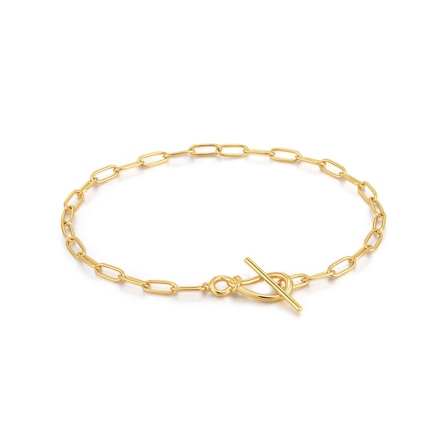 Ania Haie Gold Knot T-Bar Bracelet