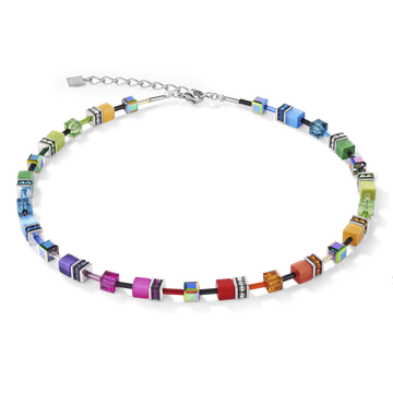 Coeur De Lion Rainbow Geo Cube Necklace