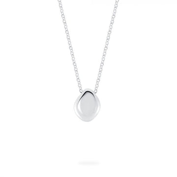 Birks Sterling Polished Pebble Solitaire Necklace