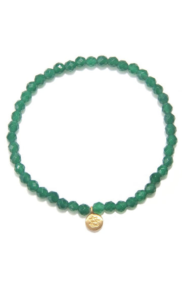 Satya Green Onyx Mini Ganesha Stretch Bracelet