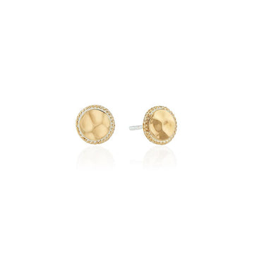 Anna Beck Gold Hammered Stud Earrings