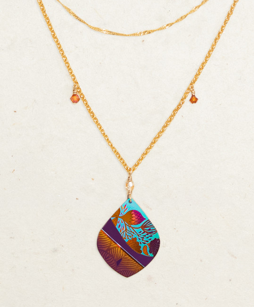 Holly Yashi Amber Wave Teal 'Lani' Necklace