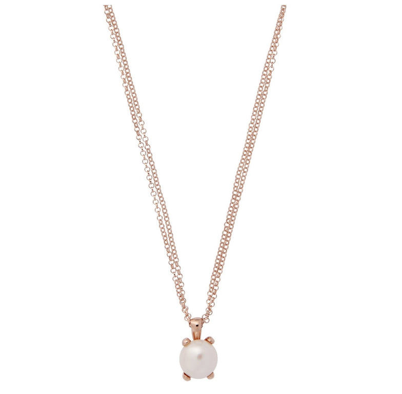 Bronzallure 4 prong Pearl Necklace
