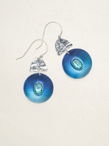 Holly Yashi Blue Royal Moon Earrings
