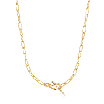 Ania Haie Gold Knot T-Bar Necklace