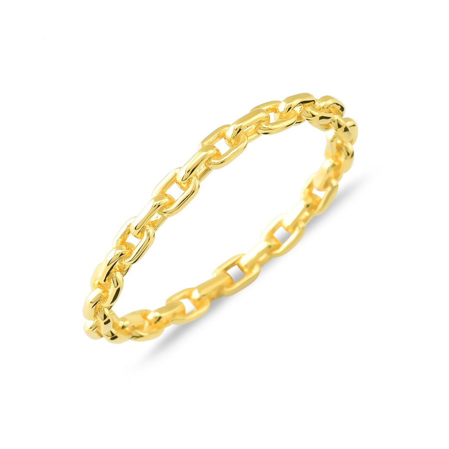 Kurshuni Gold Chain Link Ring Size 7.5