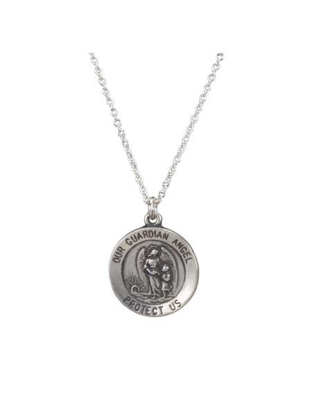 Dogeared Silver Saint Christopher Necklace