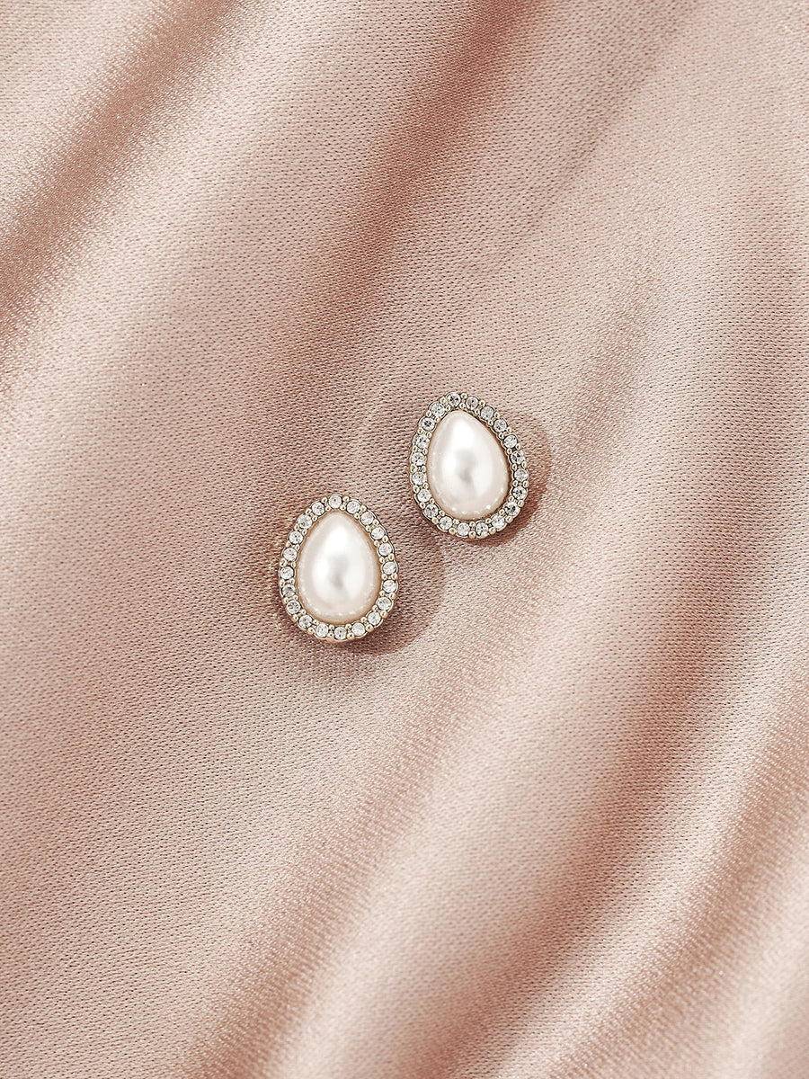 Olive and Piper Silver Pearl 'Bea' Studs