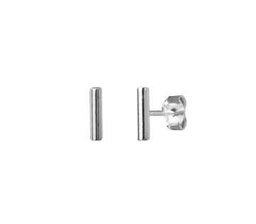 Marseille Silver Bar Stud Earrings