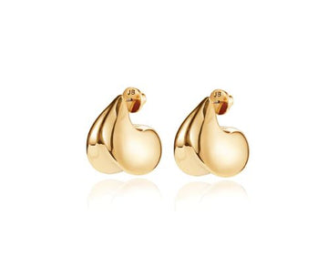 Jenny Bird Gold Nouveaux Puff Earrings