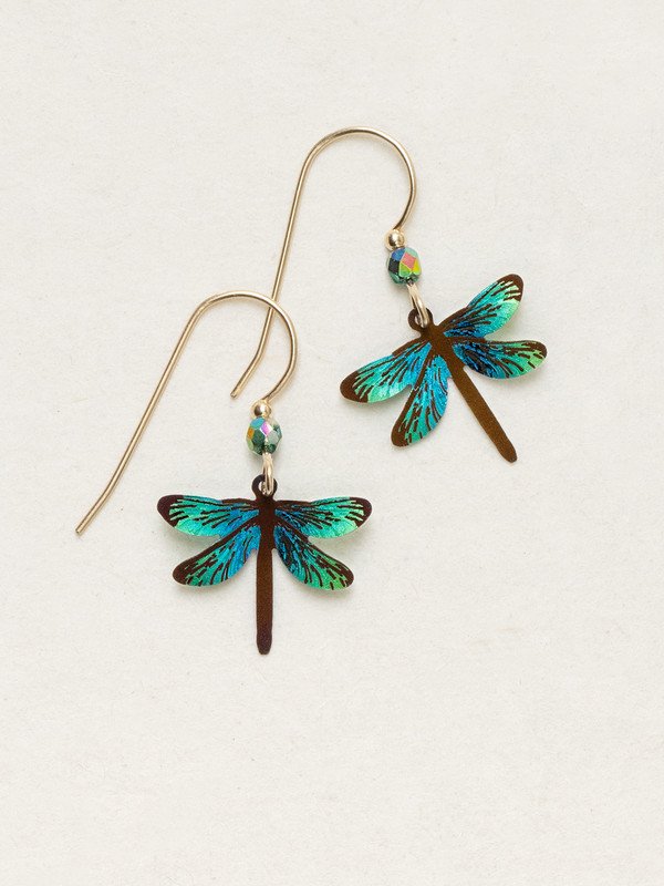 Holly Yashi Gold Dragonfly Dreams Earrings Turquoise