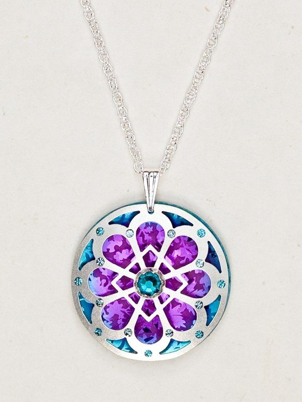 Holly Yashi Morning Light Purple Teal Necklace