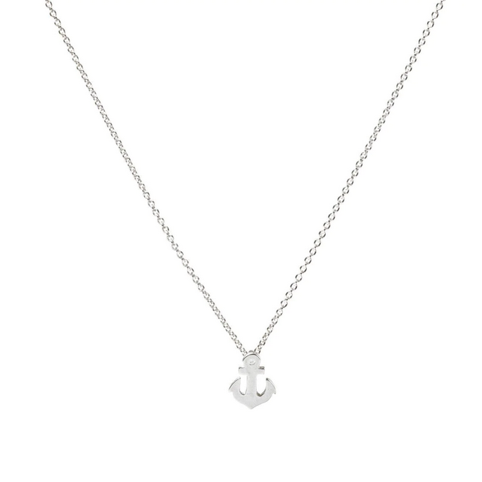 Dogeared Silver Friendship Anchor Necklace