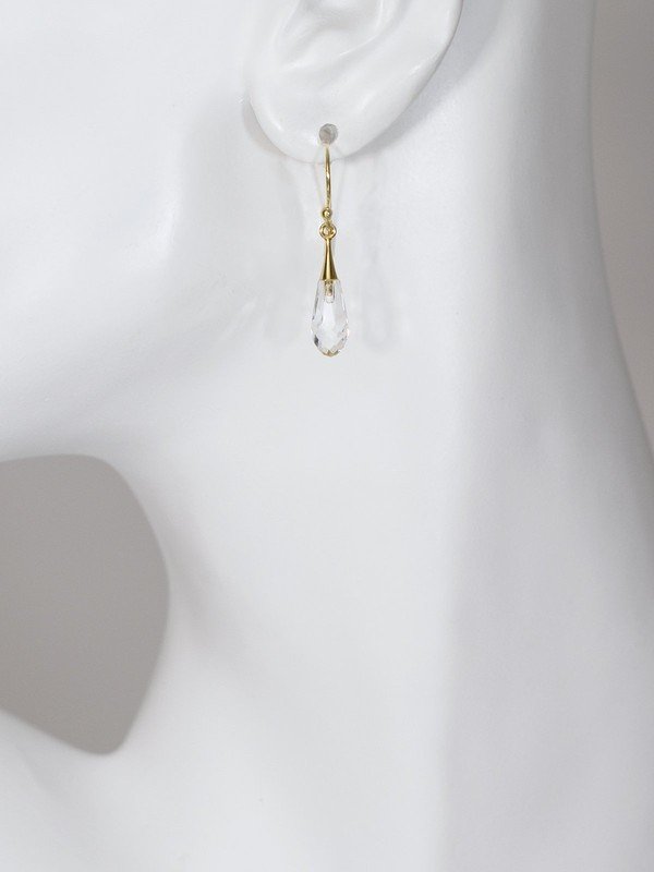 Holly Yashi Gold Clear 'Rain Drop' Earrings
