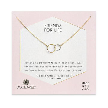 Dogeared Gold 'Friends For Life' Necklace
