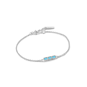 Ania Haie Silver Turquoise Bar Bracelet