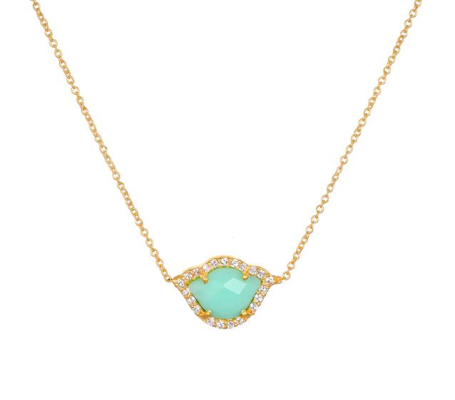 Satya Chrysoprase Lotus Necklace