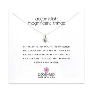 Dogeared Silver 'Accomplish Magnificent Things' Necklace
