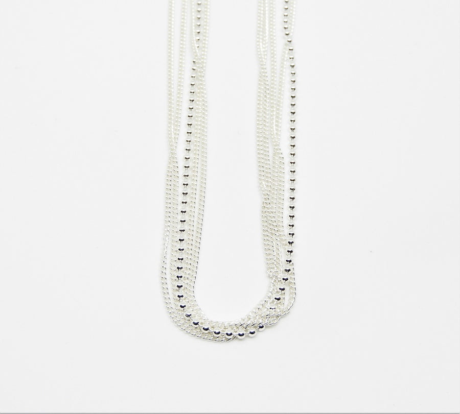 Marseille Sterling Multi Chain Necklace