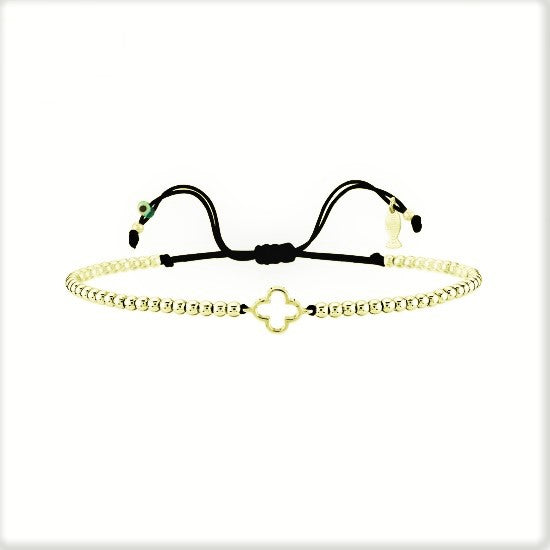 Kurshuni Gold Lucky Flower Bracelet