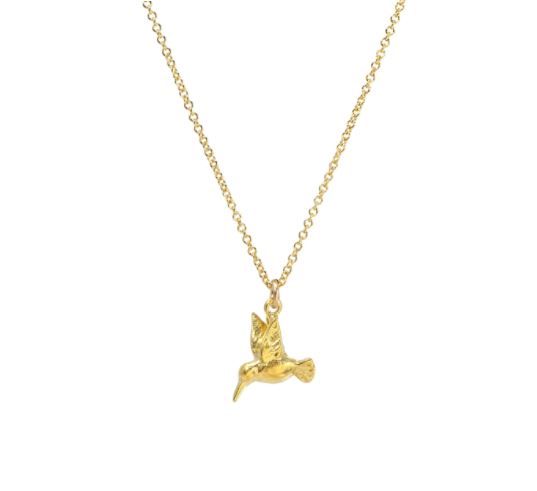 Dogeared Gold 'Trust Your Journey' Hummingbird Necklace