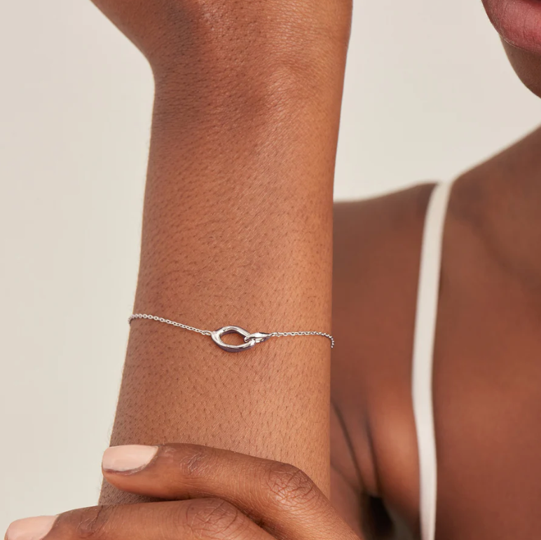 Ania Haie Silver Wave Link Bracelet