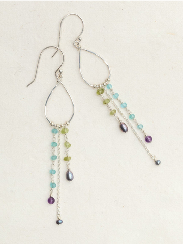 Holly Yashi Silver Atlanic 'Dreamkeeper' Hoop Earrings