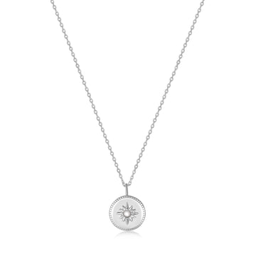Ania Haie Silver Mother of Pearl Sun Necklace