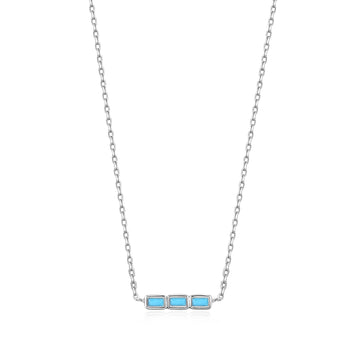 Ania Haie Silver Turquoise Bar Necklace