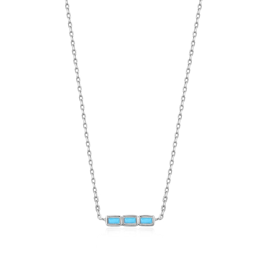 Ania Haie Silver Turquoise Bar Necklace