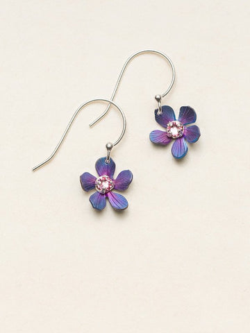 Holly Yashi Purple Rose 'Petite Plumeria' Drop Earrings