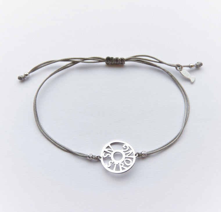 Kurshuni Silver 'NS Strong' String Bracelet – The Vault Jewelry Halifax