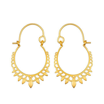 Satya Gold Petal Hoop Earrings