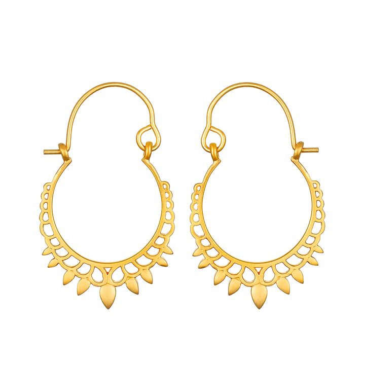 Satya Gold Petal Hoop Earrings