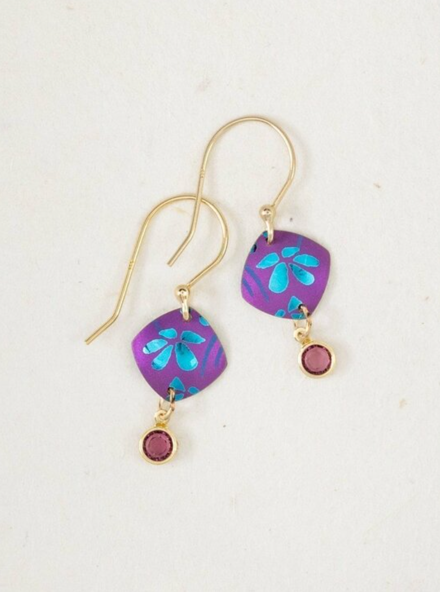 Holly Yashi Purple Blue Elara Earrings