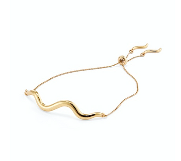 Jenny Bird Gold Squiggle Bracelet