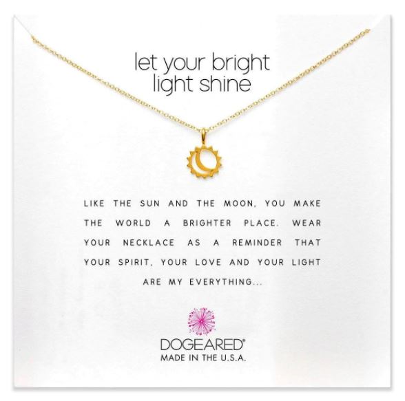 Dogeared Gold 'Let Your Bright Light Shine' Necklace