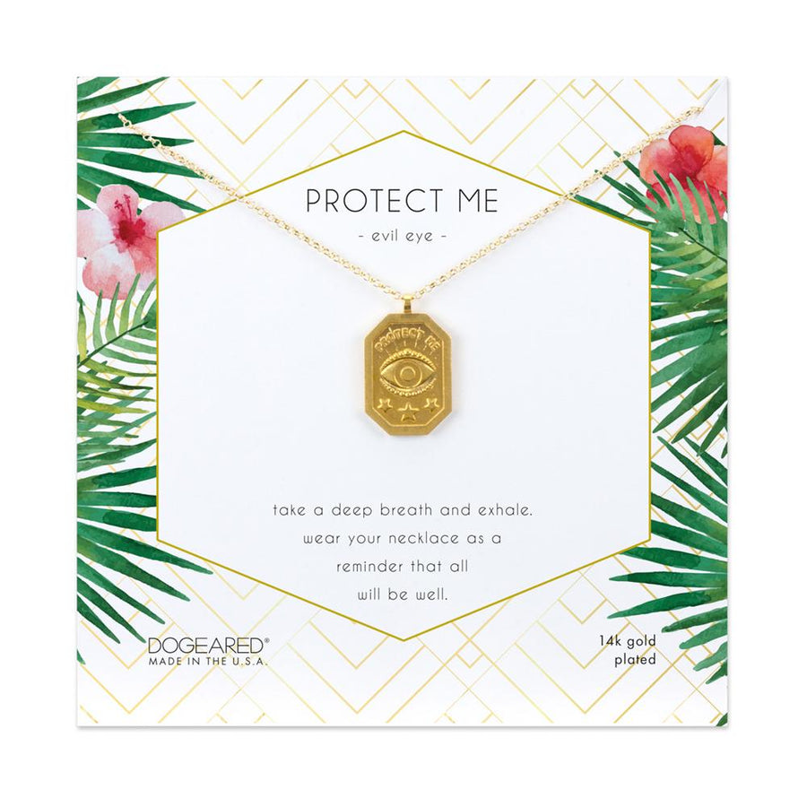 Dogeared Gold 'Protect Me' Necklace