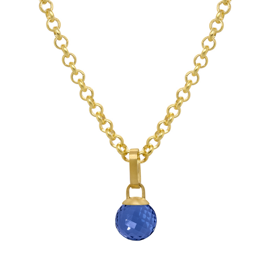 Dean Davidson Manhattan Gemstone Pendant Necklace Mightnight Blue