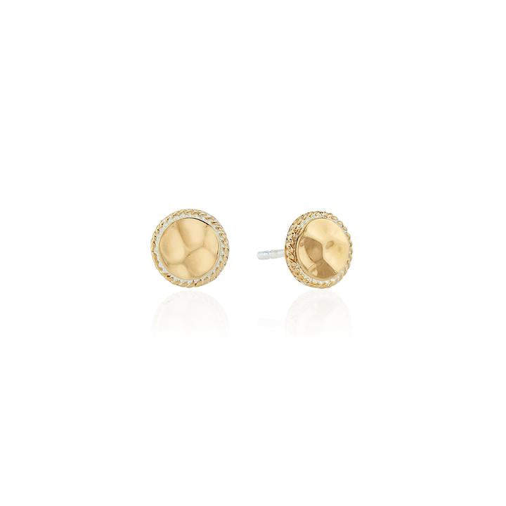 Anna Beck Gold Hammered Stud Earrings