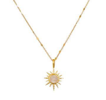 Satya 'North Star' Moonstone Starburst Necklace