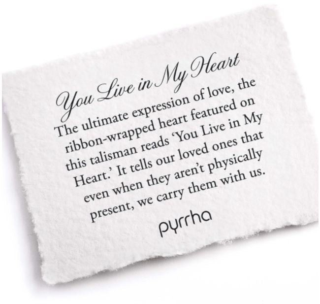 Pyrrha Sterling You Live In My Heart 18Inch Necklace